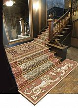 Овальный композиция из ковров и ковровой дорожки на лестницу Тоскана
