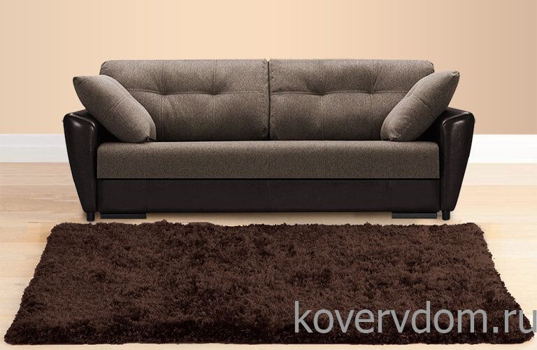 Ковер длинноворсовый Шелк Шегги DARK BROWN