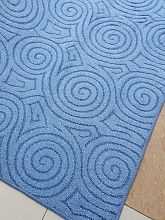 Однотонный ковер-палас на войлочной подложке ARGO 514 синий